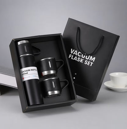 500ml Vacuum Flask Set with Three Cups