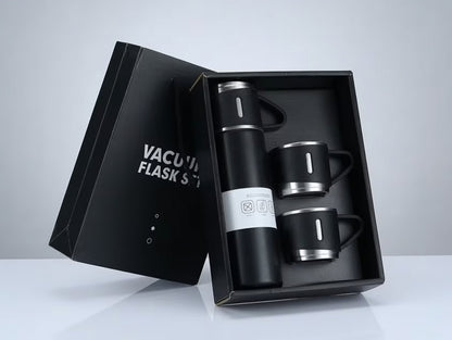 500ml Vacuum Flask Set with Three Cups