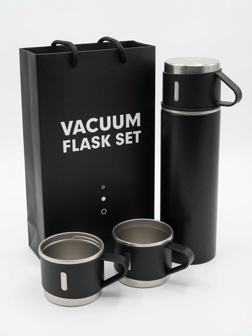 500ml Vacuum Flask Set with Three Cups
